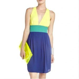 BCBG Maxazria Colorblock Cocktail dress size XS